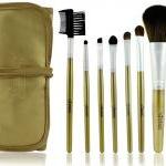 Good 7pcs/set Natural Makeup Brush Cosmetic Brushes Set Kit For Daily Beauty - Golden