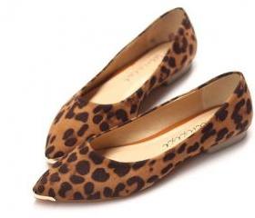 Fashion Ladies Brown Leopard Shoes