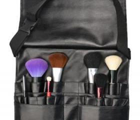 Cool Black Professional Make Up Brushes Belt Tool Pocket Bag With 21 Slots For Brushes 