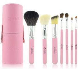 High Quality EMILY 7pcs/Set Support Portable Tongzhuang Multifunction Pen Holder Brush Sets Makeup Brushes - Pink